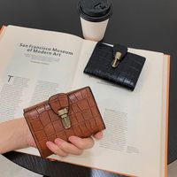 Wallet Women's Short Coin Purse 2021 New Korean Version Lock Buckle Wallet main image 1