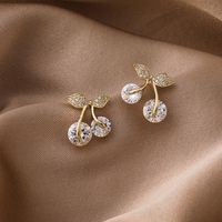 New Trend Cherry Shape Small Earrings Fashion Earrings main image 4