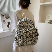 Backpack Female Leopard Print Plush Bag Autumn And Winter New Schoolbag main image 3