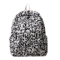 Backpack Female Leopard Print Plush Bag Autumn And Winter New Schoolbag main image 6