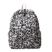 Mochila Mujer Bolso De Felpa Con Estampado De Leopardo Otoño E Invierno Nueva Mochila main image 6