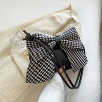 Small Bag Bow Knot Female Bag New Autumn And Winter Fashion Shoulder Messenger Small Square Bag sku image 1