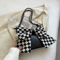 Small Bag Bow Knot Female Bag New Autumn And Winter Fashion Shoulder Messenger Small Square Bag sku image 2