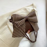 Small Bag Bow Knot Female Bag New Autumn And Winter Fashion Shoulder Messenger Small Square Bag sku image 4