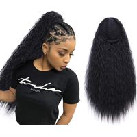 Women's Wigs Drawstring Corn Hot Ponytail Stretch Net Hair Extension Piece sku image 1