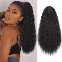 Women's Wigs Drawstring Corn Hot Ponytail Stretch Net Hair Extension Piece sku image 2