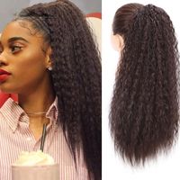 Women's Wigs Drawstring Corn Hot Ponytail Stretch Net Hair Extension Piece sku image 4