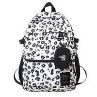 Fashion Leopard Print Large Capacity Student Travel Schoolbag sku image 2