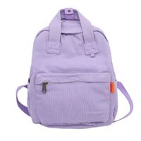 Canvas Female Simple Casual College Student School Bag Backpack sku image 2