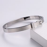 Belt Type Inlaid Diamond Bracelet 2021 New Stainless Steel Bracelet Jewelry sku image 1