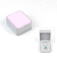 Jewelry Packaging Pendant Necklace Earring Flannel Jewelry Box sku image 1