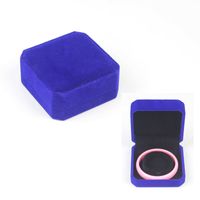 Jewelry Packaging Pendant Necklace Earring Flannel Jewelry Box sku image 2