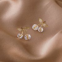 New Trend Cherry Shape Small Earrings Fashion Earrings sku image 1
