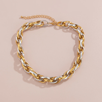 Einfache, Hohle, Farbige Spleißkette, Kurze Schlüsselbeinkette, Geometrische Halskette main image 6