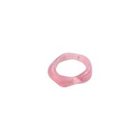 Korean Transparent Candy Color Geometric Resin Ring Wholesale sku image 20