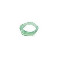 Korean Transparent Candy Color Geometric Resin Ring Wholesale sku image 21