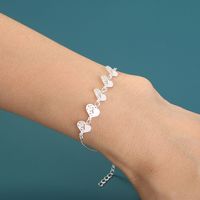 Fashion Simple Design Sense Accessories Metal Peach Heart Fluorescent Bracelet Anklet Wholesale main image 5