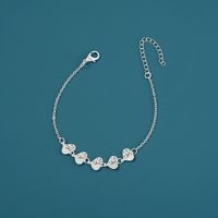 Fashion Simple Design Sense Accessories Metal Peach Heart Fluorescent Bracelet Anklet Wholesale main image 1