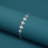 Fashion Simple Design Sense Accessories Metal Peach Heart Fluorescent Bracelet Anklet Wholesale main image 3
