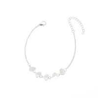Fashion Simple Design Sense Accessories Metal Peach Heart Fluorescent Bracelet Anklet Wholesale main image 9