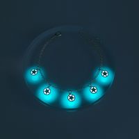 New Simple Accessories Metal Fluorescent Five-pointed Star Pendant Bracelet Anklet main image 4