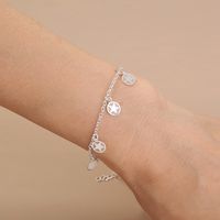 New Simple Accessories Metal Fluorescent Five-pointed Star Pendant Bracelet Anklet main image 6