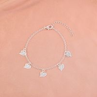 Simple Design Accessories Metal Fluorescent Geometric Peach Heart Pendant Bracelet Anklet main image 9