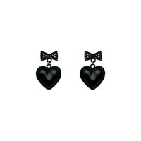 Tide Black Love Earrings Female Retro Design Niche Earrings main image 4
