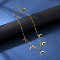 European And American Moon Pendant Clavicle Chain Female Stainless Steel Crescent Necklace main image 3