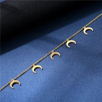 European And American Moon Pendant Clavicle Chain Female Stainless Steel Crescent Necklace main image 5