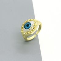 Retro Punk Personality Color Three-dimensional Eye Ring Devil's Eye Open Ring Wholesale main image 5