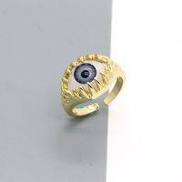 Retro Punk Personality Color Three-dimensional Eye Ring Devil's Eye Open Ring Wholesale main image 6