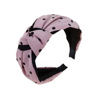 Retro Wave Point Color Matching Knotted Double-layer Mixed Color Hairpin Fabric Hairband main image 6