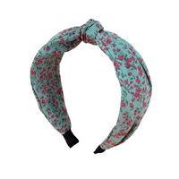 Classic Floral Knotted Retro Wide-sided Double-layer Twisted Hairpin Headband main image 6