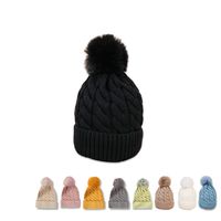 New Autumn And Winter Warm Woolen Hat Korean Fashion Fur Ball Knitted Hat main image 3