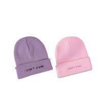 Autumn And Winter Warm Knitted Hat Simple Korean Version Of Woolen Hat main image 2