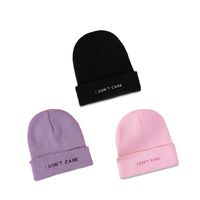 Autumn And Winter Warm Knitted Hat Simple Korean Version Of Woolen Hat main image 5