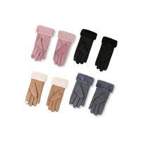 Autumn/winter New Warm Cold Split Finger Gloves Female Korean Gloves main image 5