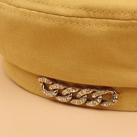 Beret  New Korean Fashion Casual Painter Hat Retro Diamond-studded Chain Beret Hat main image 5