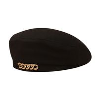 Beret  New Korean Fashion Casual Painter Hat Retro Diamond-studded Chain Beret Hat main image 6