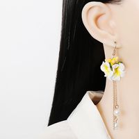 Bohemian Flower Tassel Earrings Simple Beach Style Bohemian main image 3
