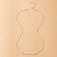 Fashion Jewelry Silver Word Alloy Necklace Geometric Simple Single-layer Necklace main image 4