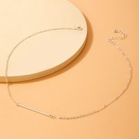 Fashion Jewelry Silver Word Alloy Necklace Geometric Simple Single-layer Necklace main image 5