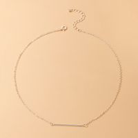 Fashion Jewelry Silver Word Alloy Necklace Geometric Simple Single-layer Necklace main image 6
