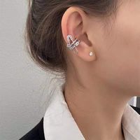 Fashion Geometric Rhinestone-studded Ear Bone Clip Without Pierced New Earrings main image 1
