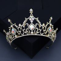 Heavy Craft Wedding Head Jewelry Luxury Bridal Crown Classic Style Colored Diamond Crown main image 1