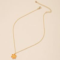 New Flower Dripping Oil Necklace Simple Necklace Clavicle Chain Wholesale main image 4