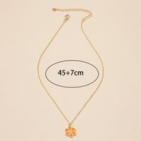 New Flower Dripping Oil Necklace Simple Necklace Clavicle Chain Wholesale main image 5