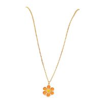 New Flower Dripping Oil Necklace Simple Necklace Clavicle Chain Wholesale main image 6