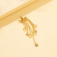 Fashion Lady Multi-layer Five-pointed Star Personality Tassel Earrings main image 2